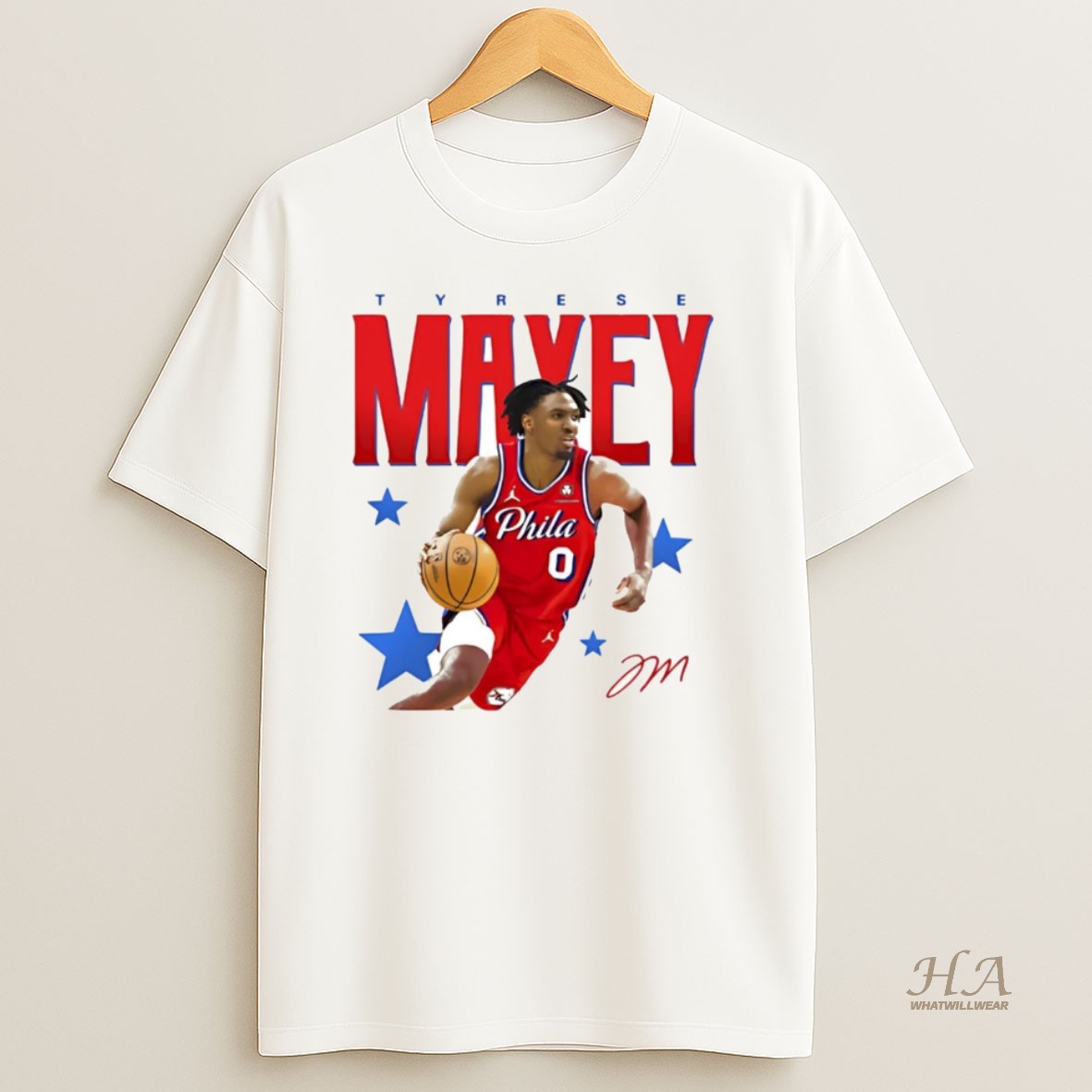 Official Tyrese Maxey Dribbling Philadelphia 76ers T Shirt