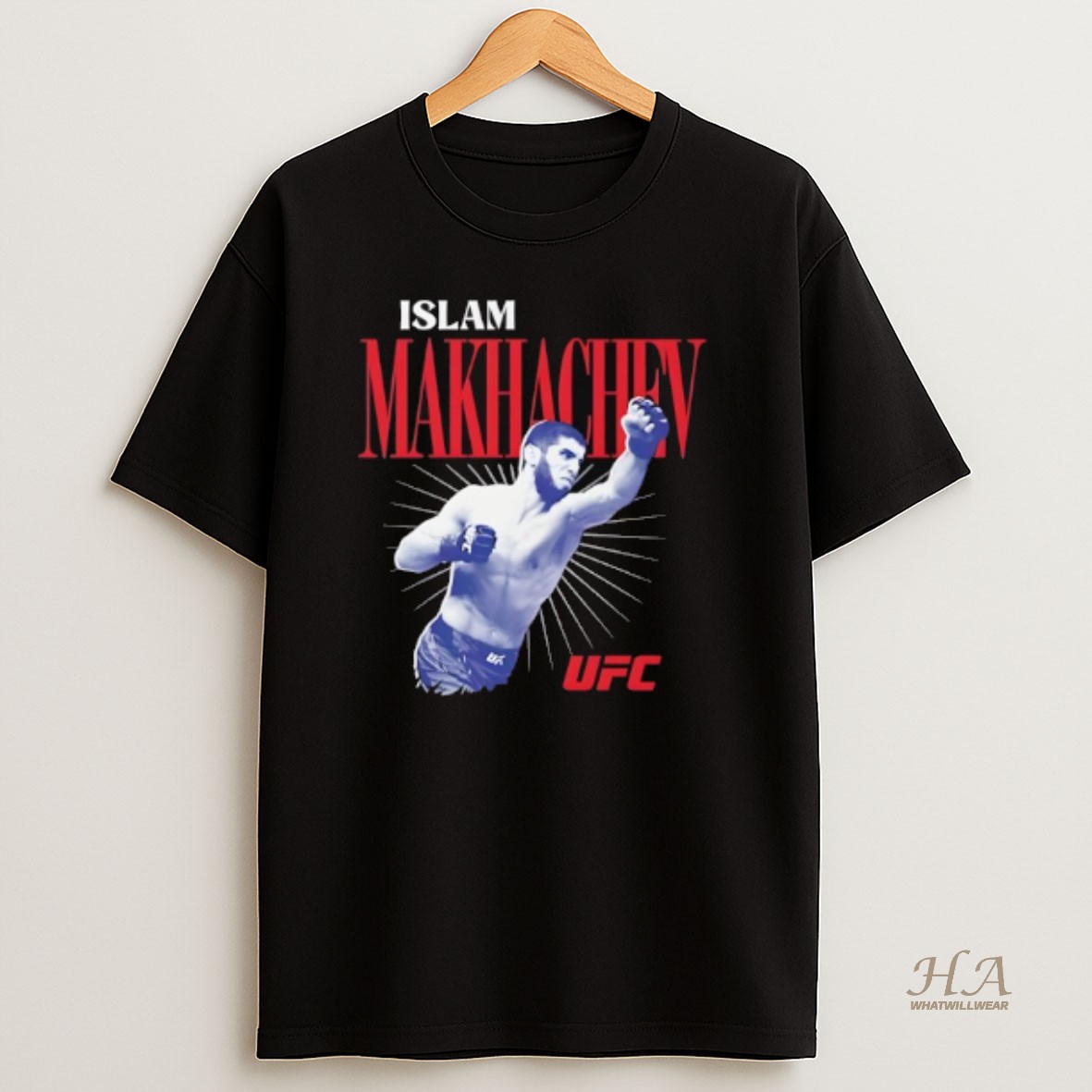 Official Ufc Islam Makhachev Retro Bitmap T Shirt