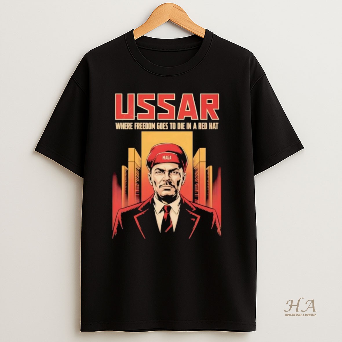 Official Ussar Where Freedom Goes To Die In A Maga Red Hat T Shirt