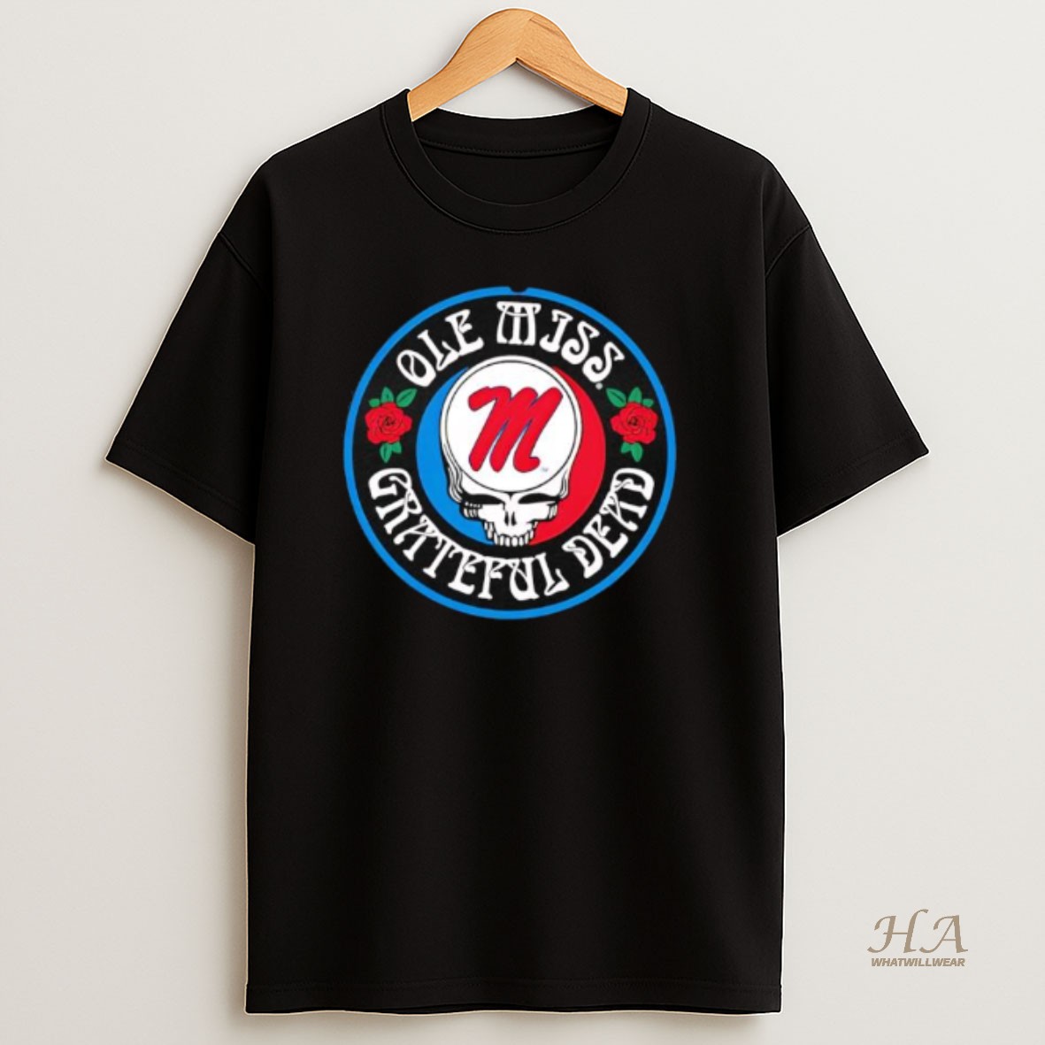 Official University Of Mississippi Ole Miss And Grateful Dead T Shirt