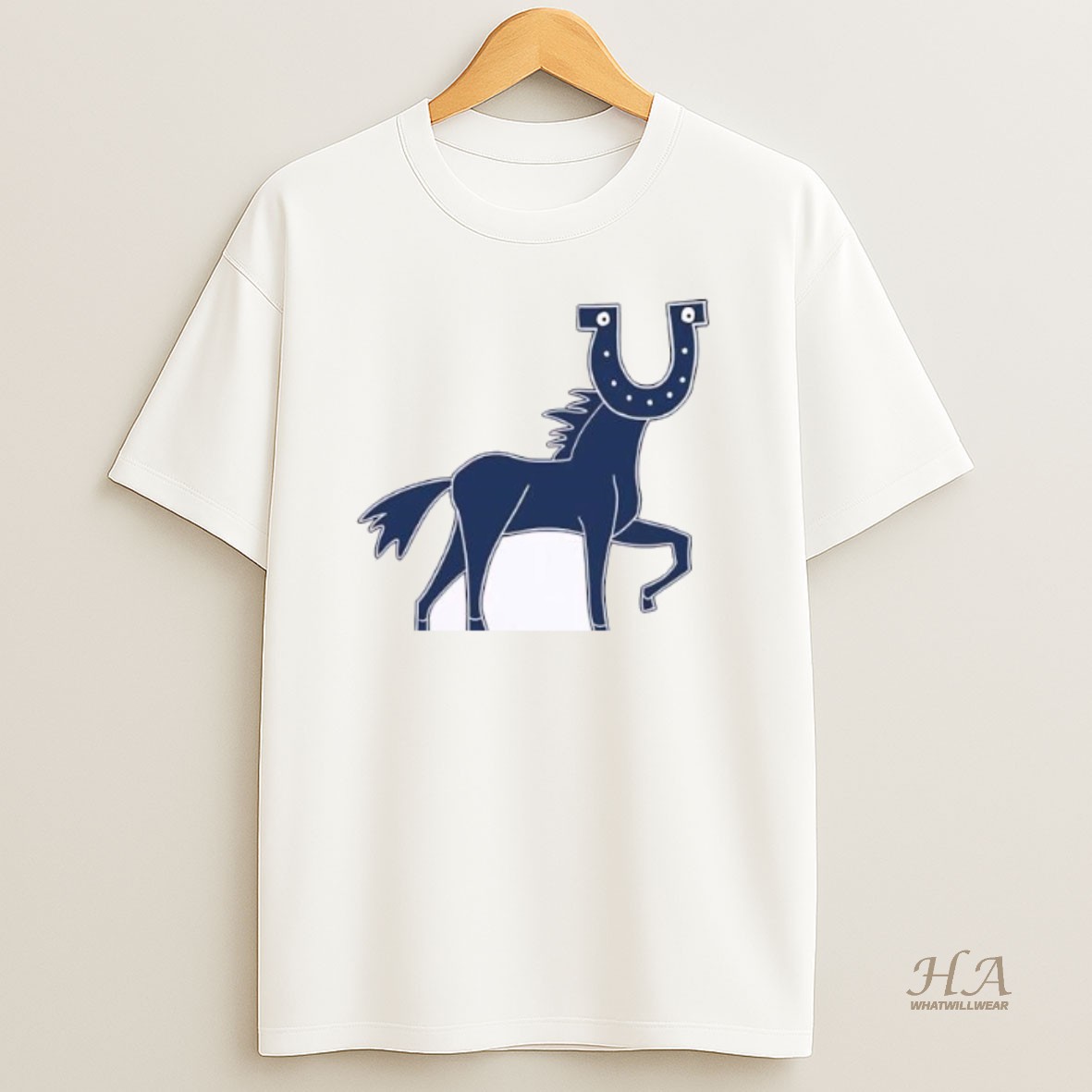 Official Unlucky Horse Shoe Indianapolis Colts Ornaments White T Shirt