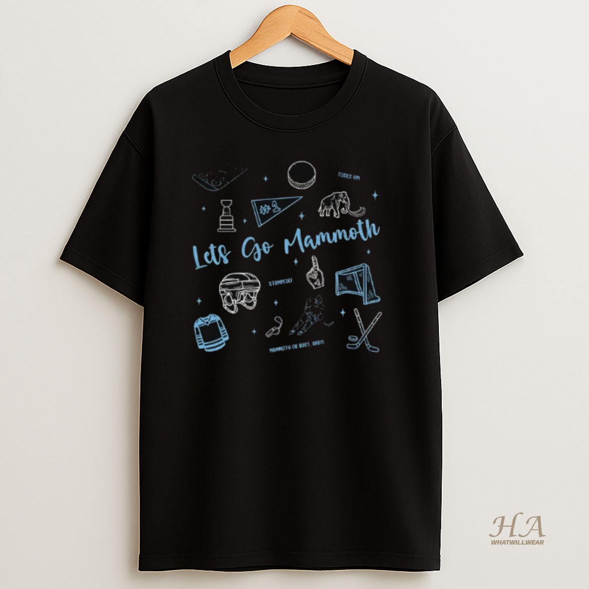 Official Utah Mammoth Hockey Lets Go Mammoth Nhl Tusks Up Stampede T Shirt