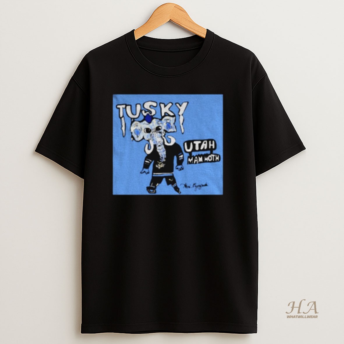 Official Utah Mammoth Mascot Tusky Nhl Hockey 2025 T Shirt
