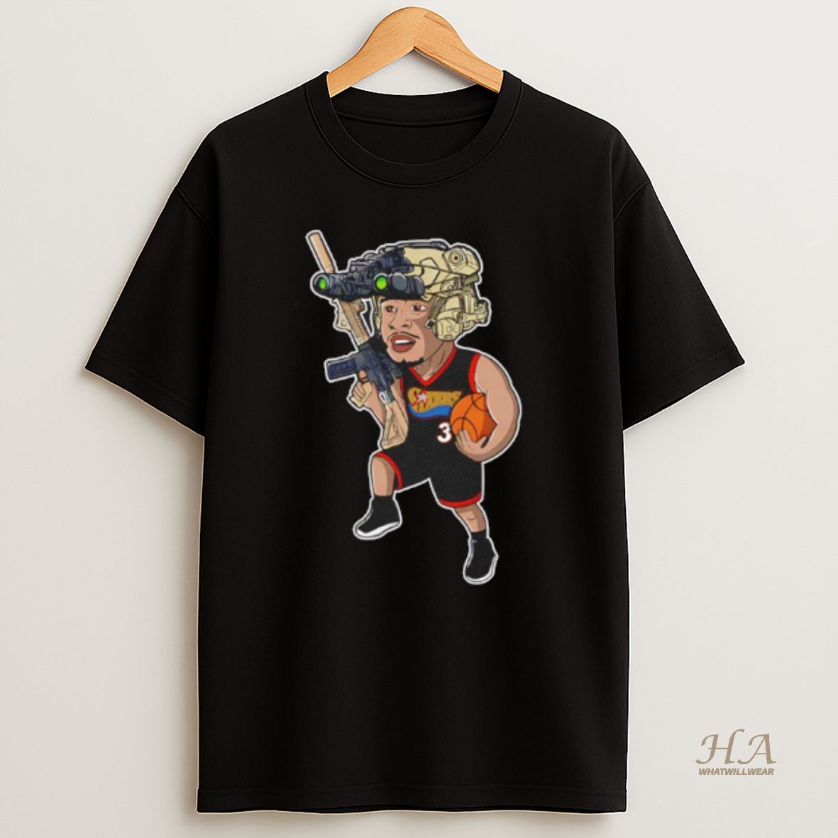Official Vj Edgecombe Philadelphia Sixers Army For War Logo 2025 T Shirt