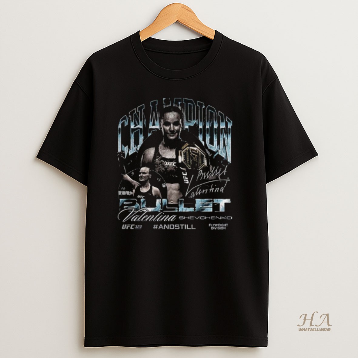 Official Valentina Shevchenko Ufc 322 Andstill Womens Flyweight Champion T Shirt