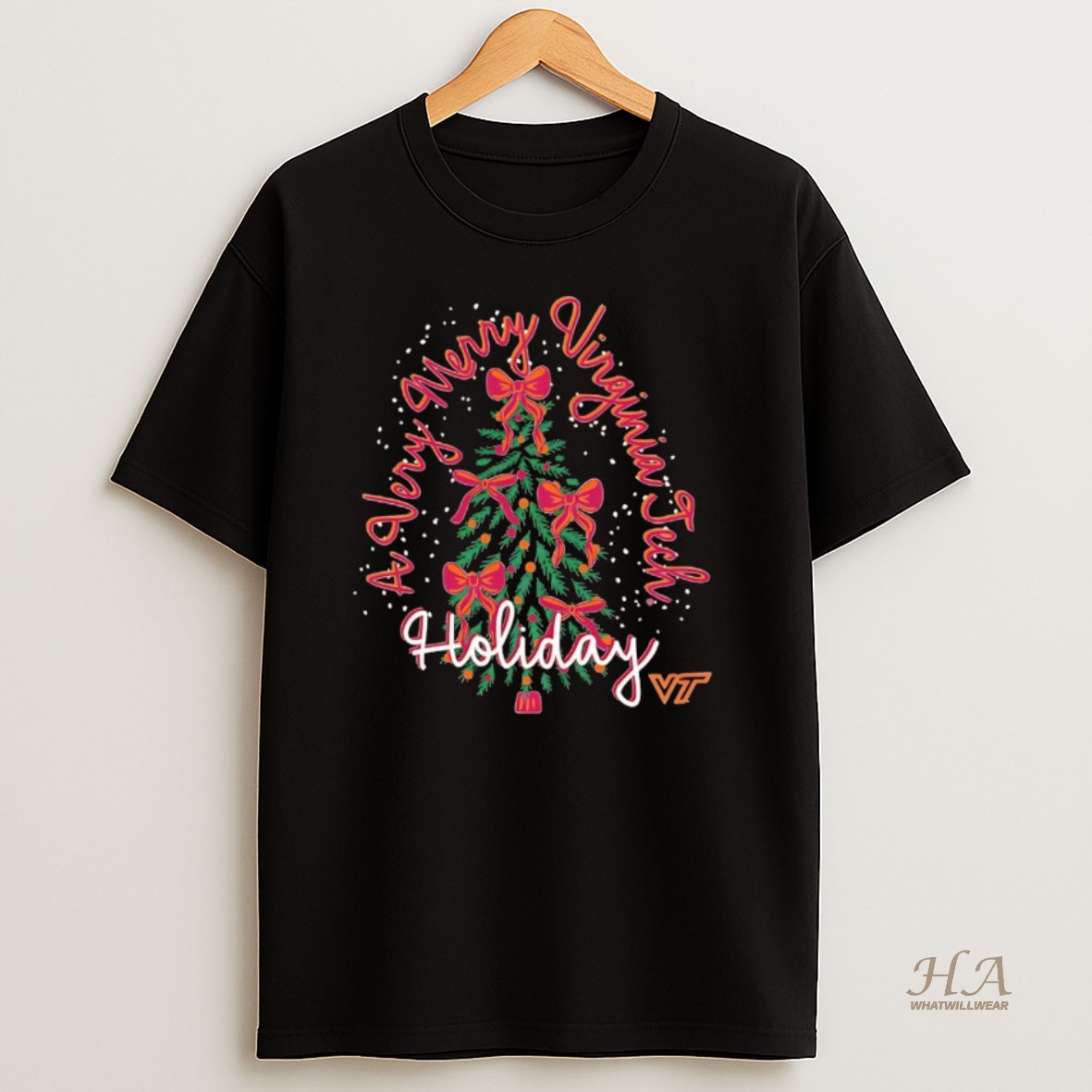 Official Virginia Tech Hokies A Very Merry Virginia Tech Holiday Christmas T Shirt