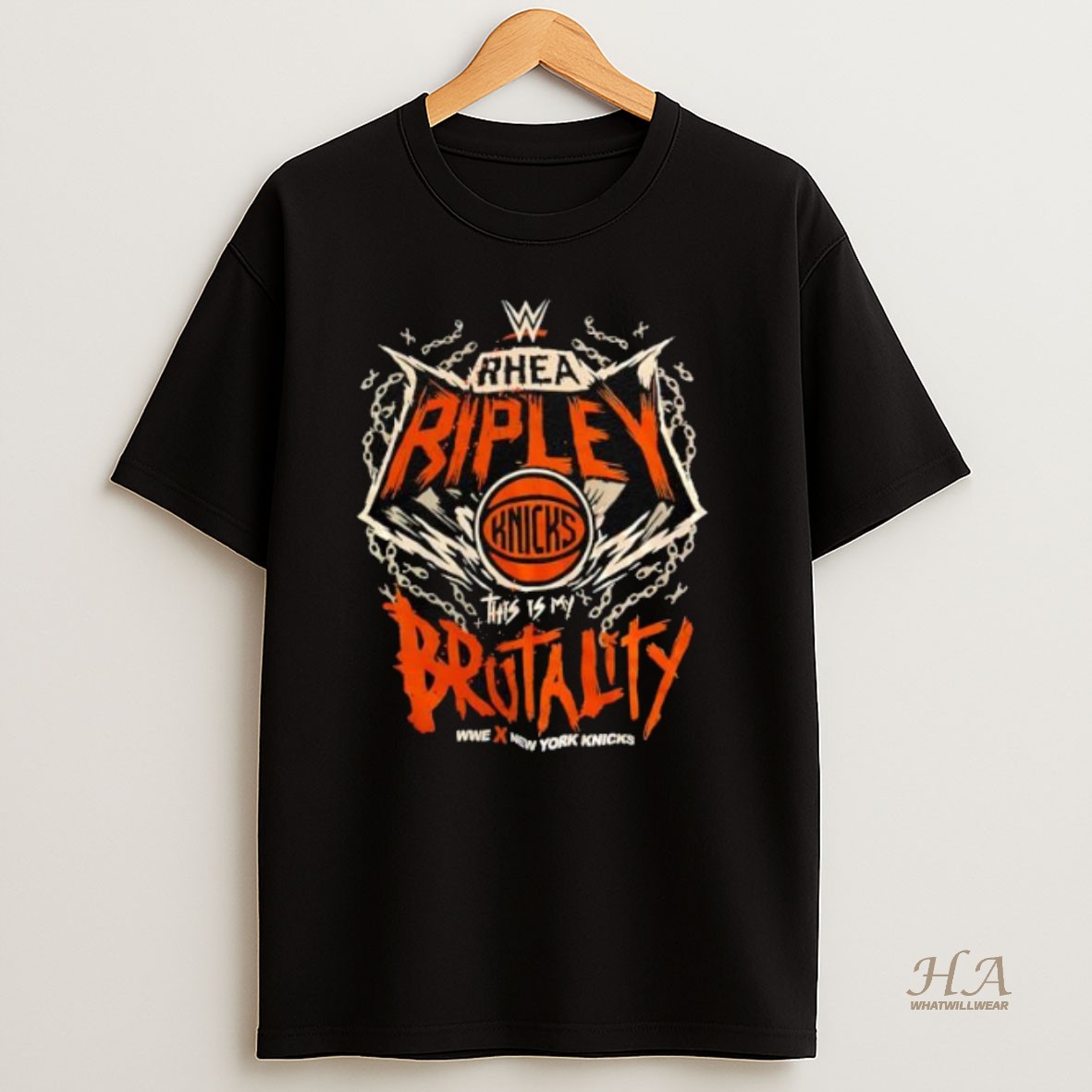 Official Wwe X New York Knicks Rhea Ripley This Is My Brutality T Shirt
