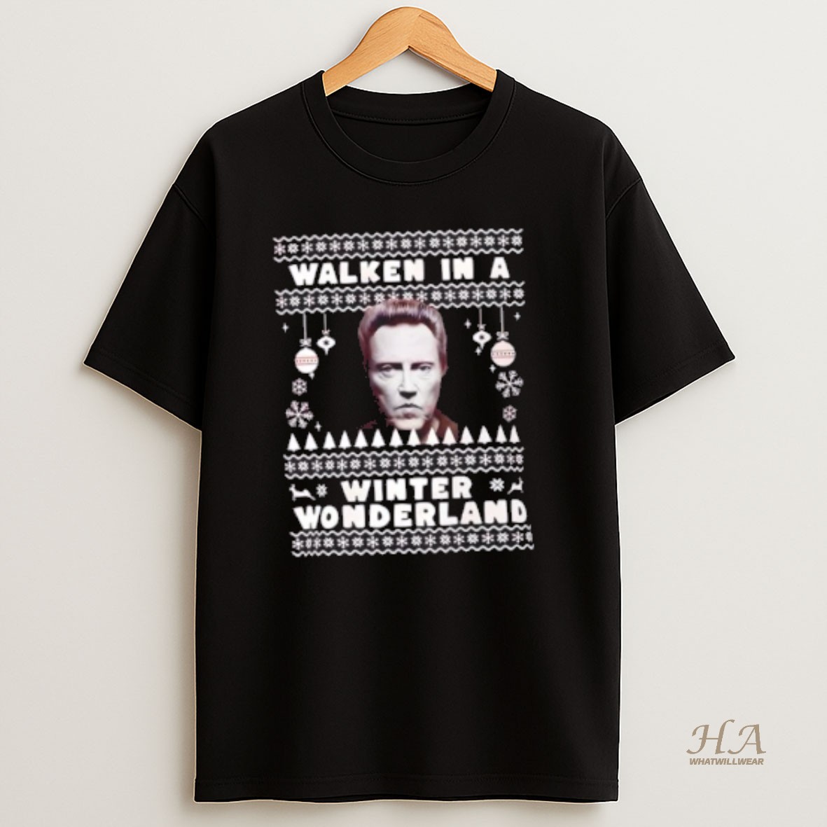 Official Walken In A Winter Wonderland Xmas Christmas Shirt