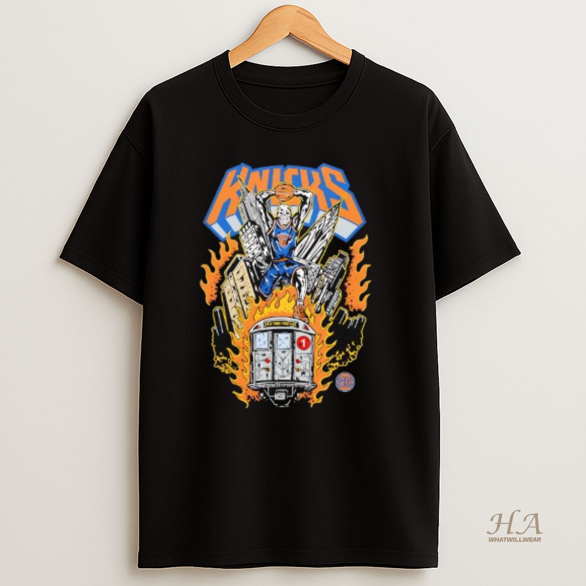 Official Warren Lotas X New York Knicks Wardrobe Skull Graphic T Shirt