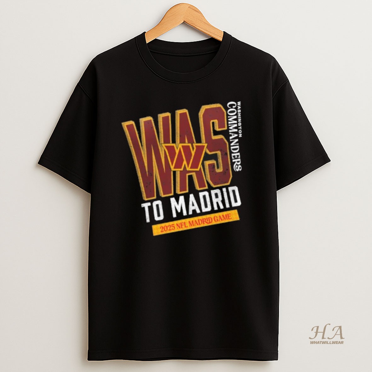 Official Washington Commanders 2025 To Madrid We Go T Shirt