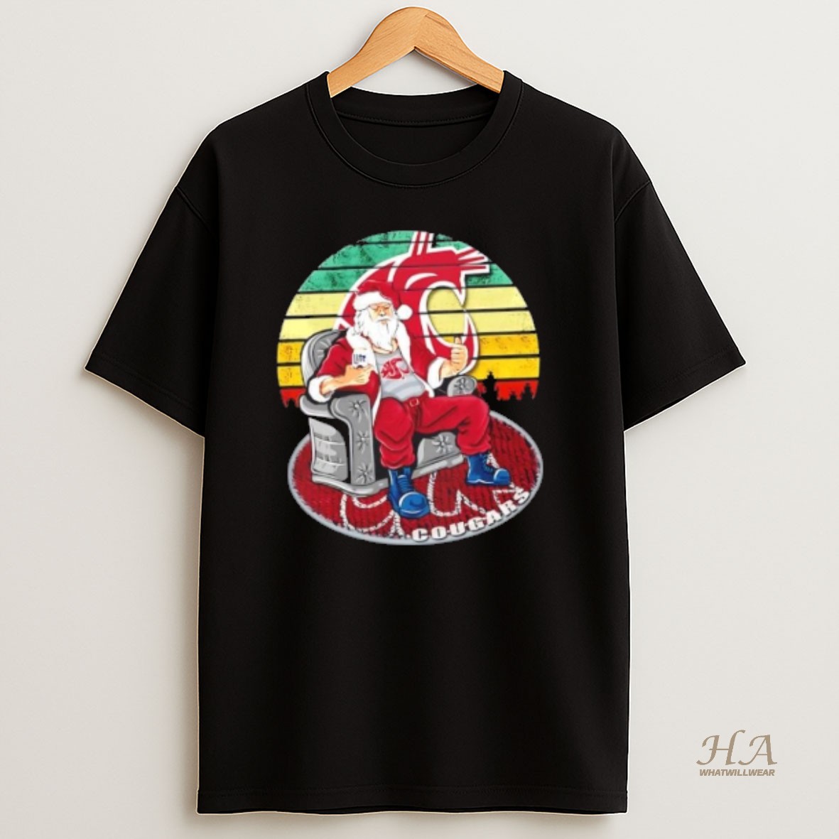 Official Washington State Cougars X Santa Claus Christmas Vintage Shirt