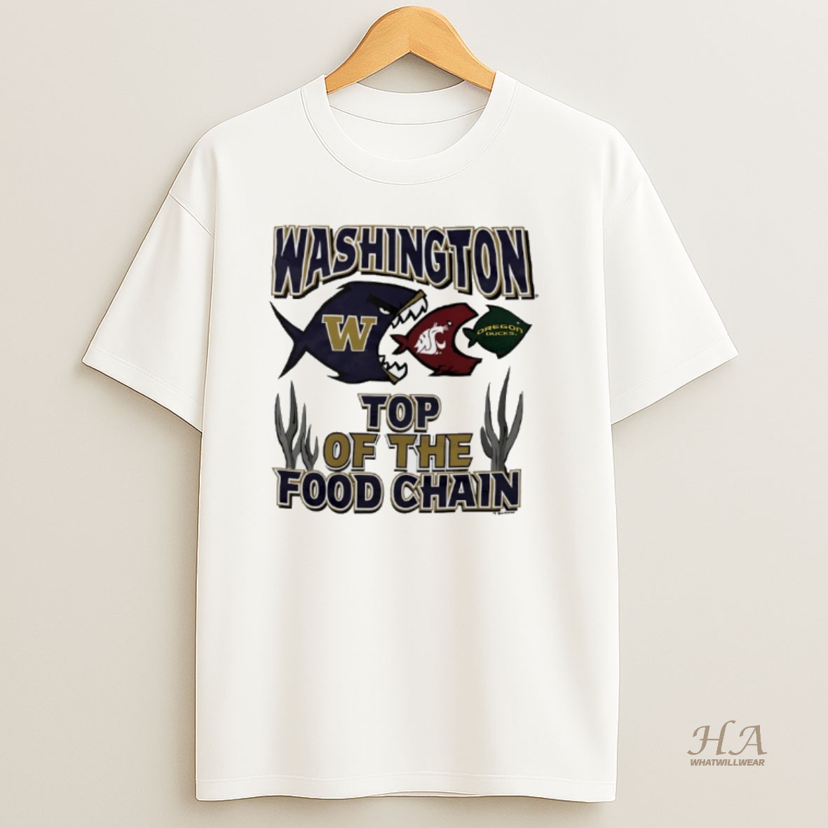Official Washington Top Of The Food Chain T Shirt