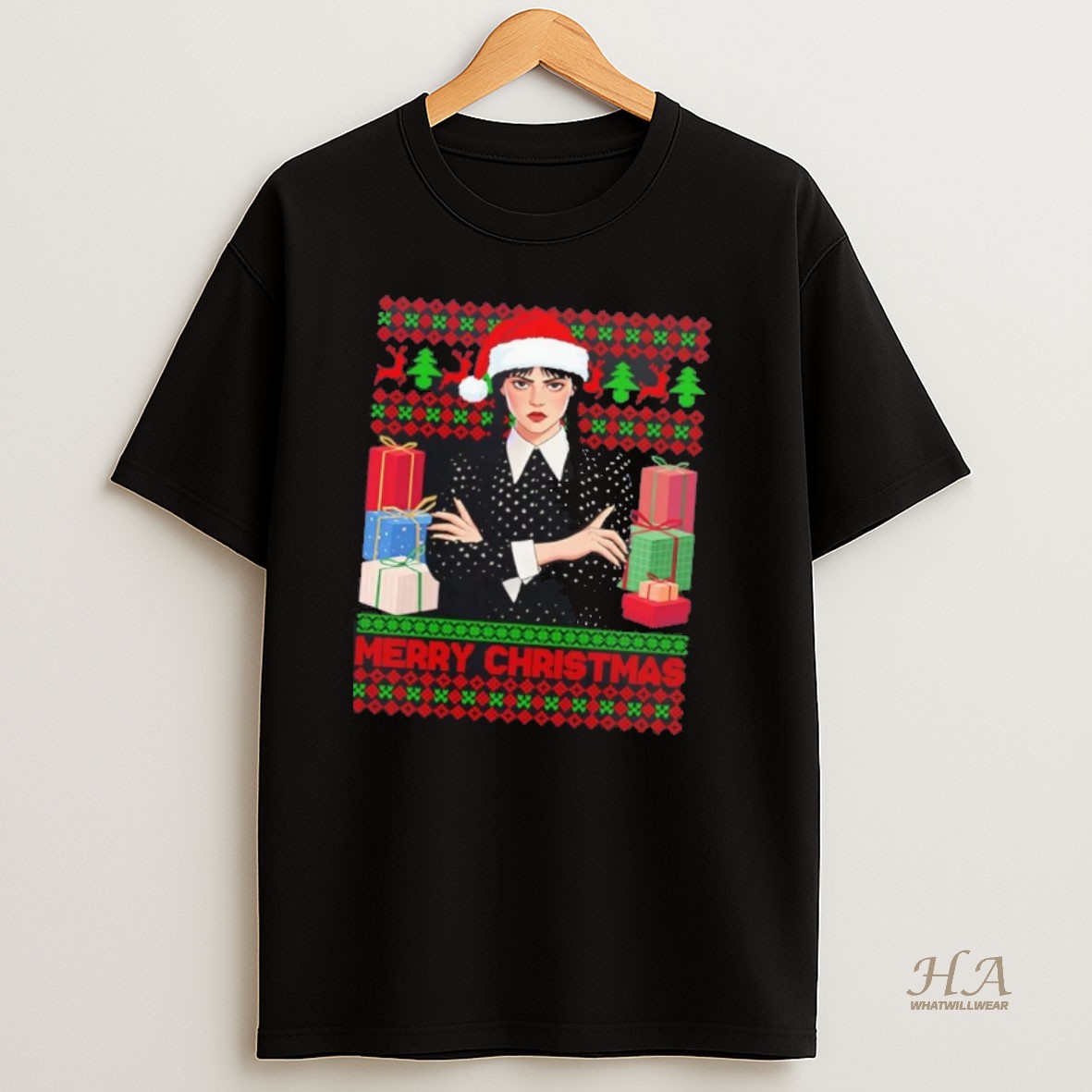 Official Wednesday Addams Merry Christmas T Shirt