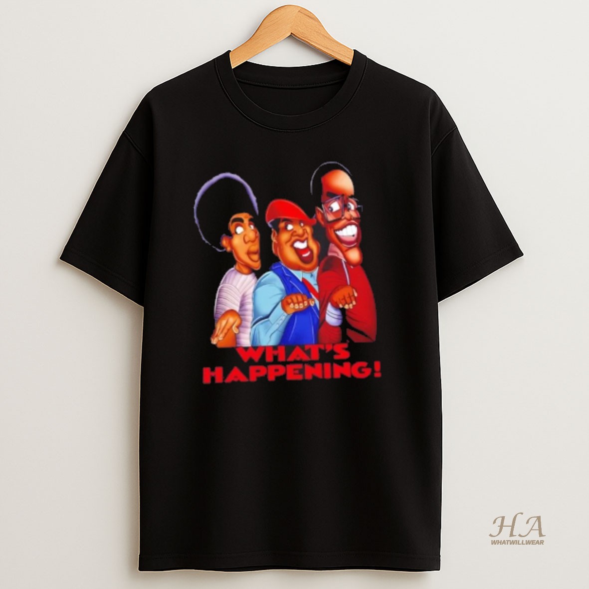 Official Whats Happening 1976 Caricature Vintage Shirt