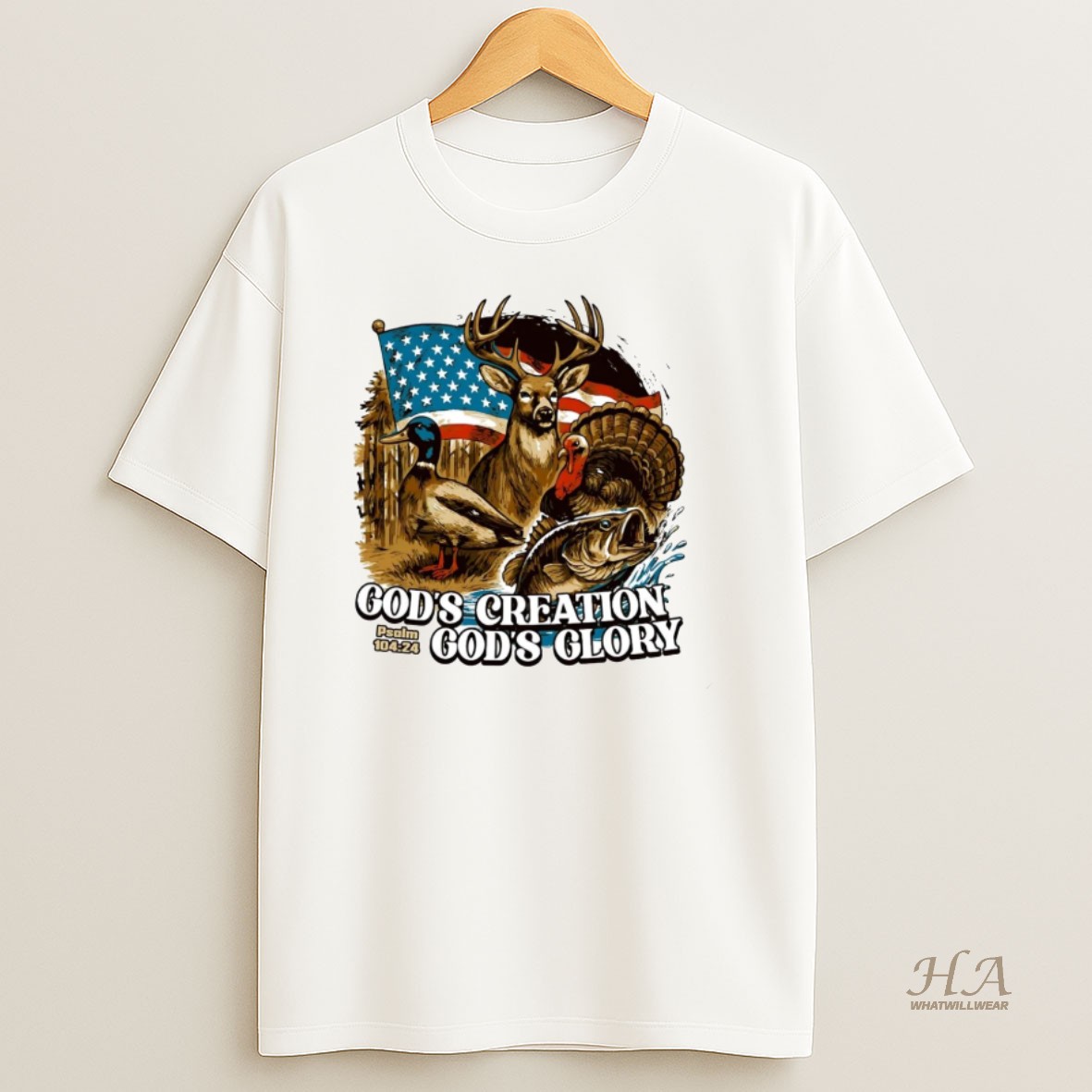 Official Wild Animal Gods Creation God Glory Psalm 104 24 T Shirt
