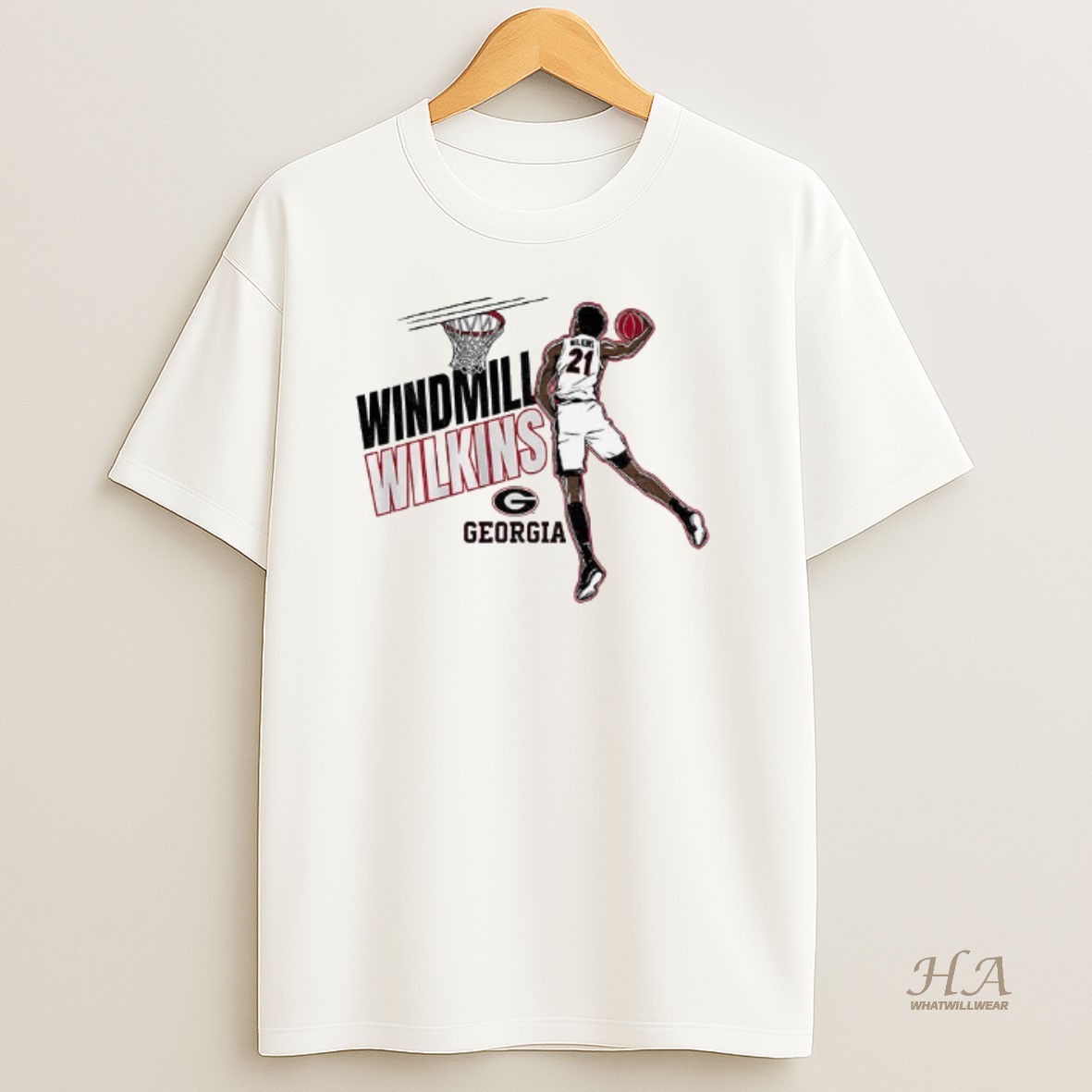 Official Windmill Jake Wilkins Georgia Bulldogs Basketball Cartoon T Shirt