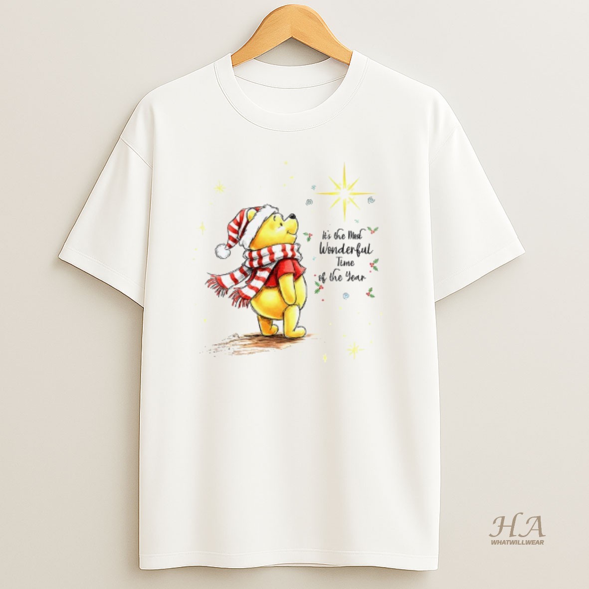 Official Winnie The Pooh Its The Most Wonderful Time Of The Year Merry Christmas T Shirt