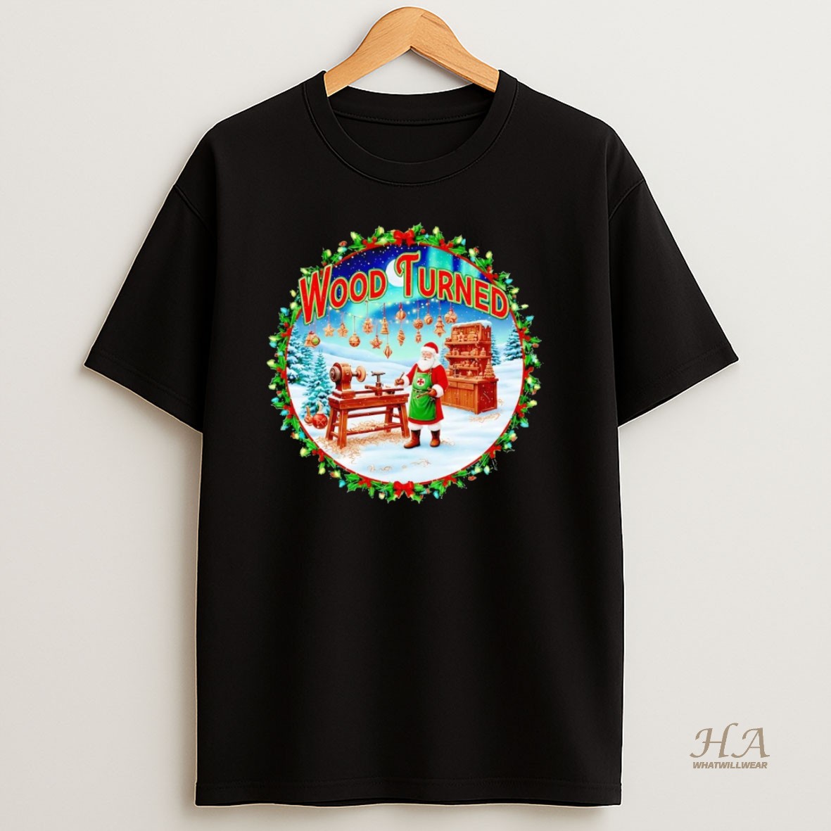 Official Wood Turned Christmas Wreath T Shirt