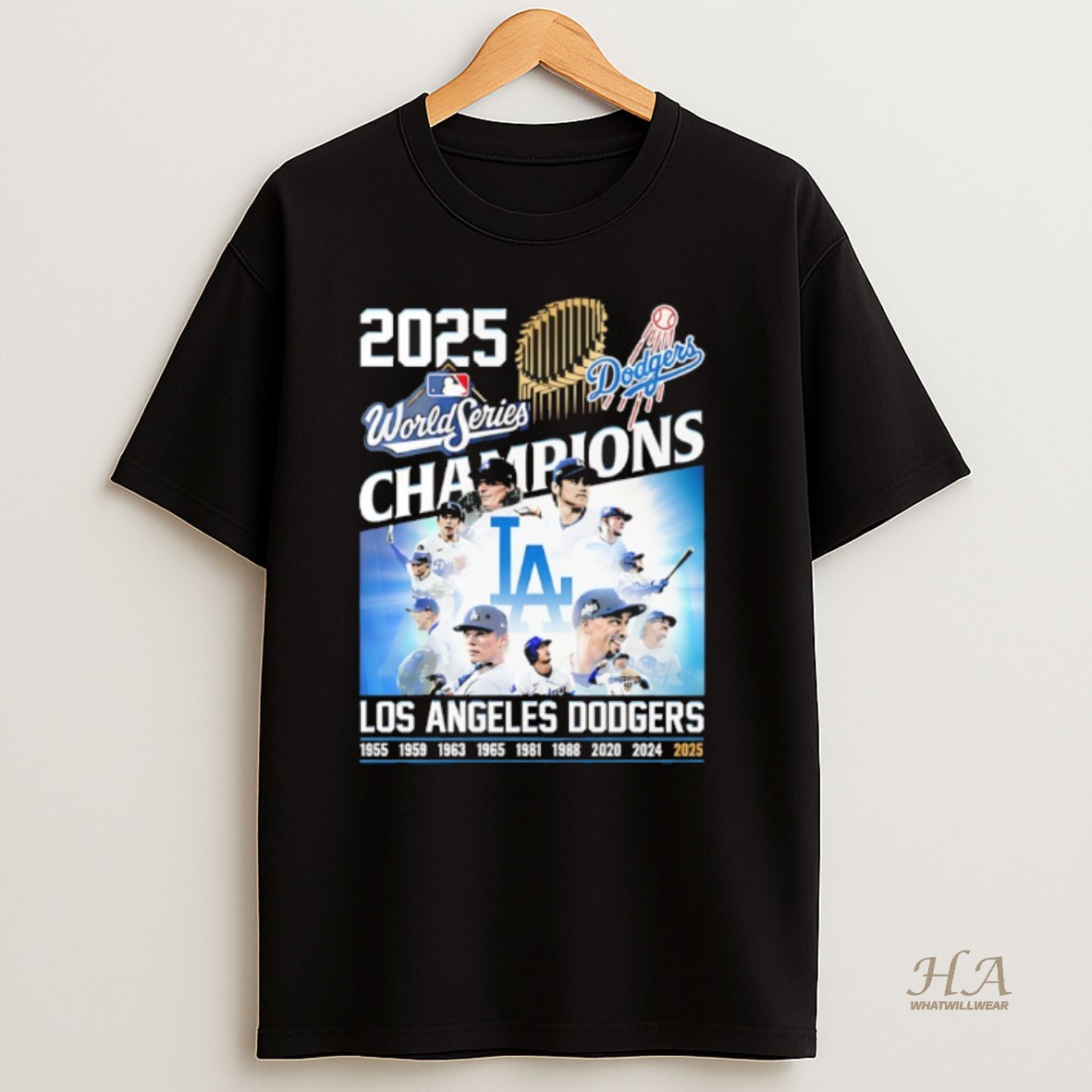 Official World Series 2025 Champions Los Angeles Dodgers T Shirt