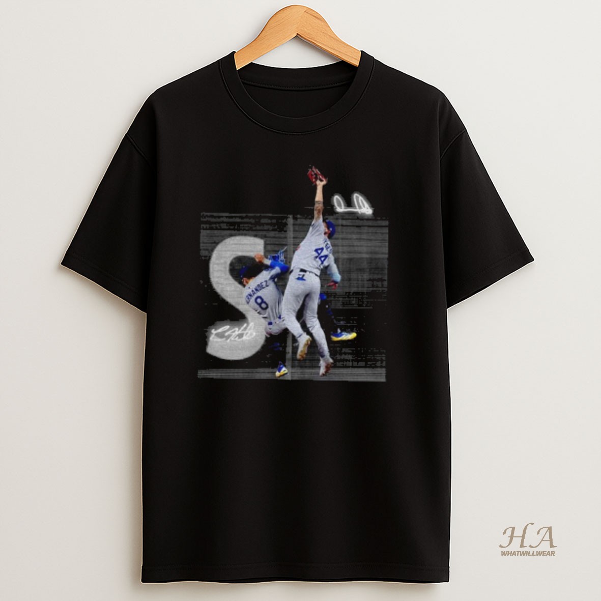 Official World Series Game 7 Andy Pages Catch Signature T Shirt