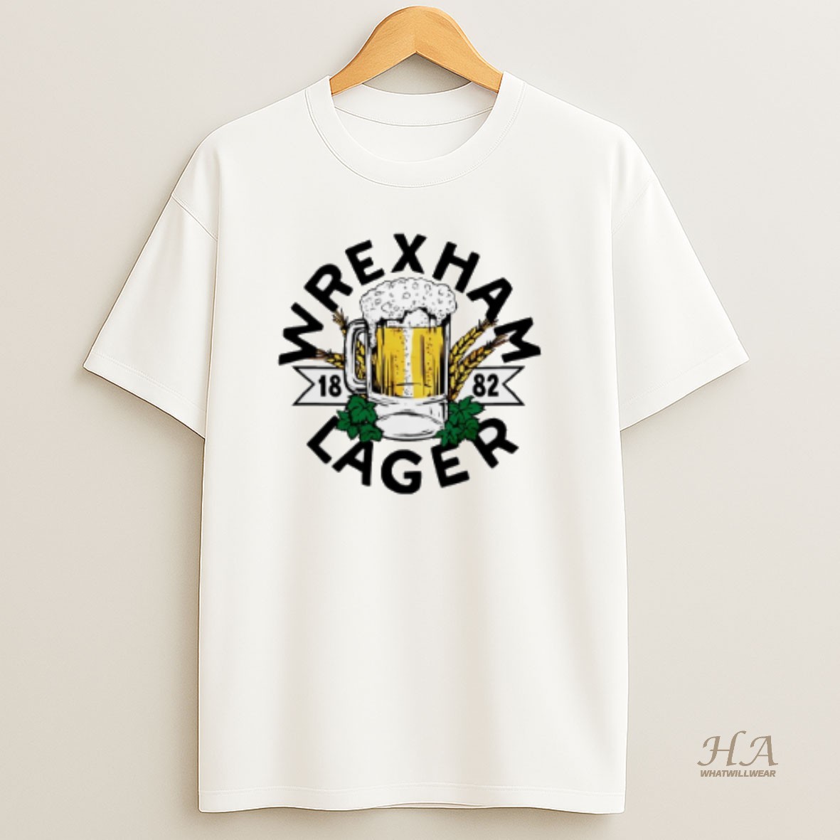 Official Wrexham Lager 1882 Vintage T Shirt