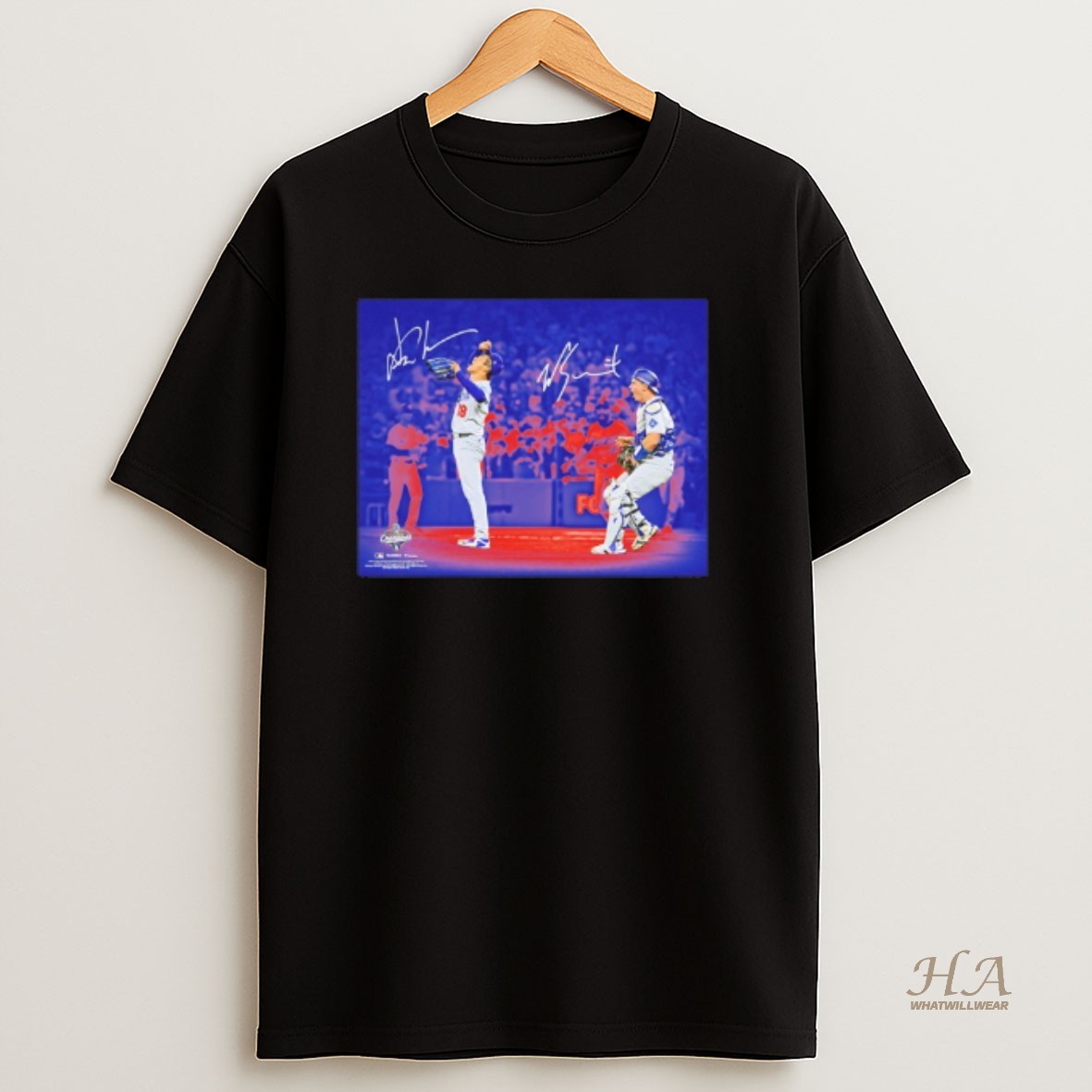 Official Yoshinobu Yamamoto And Will Smith Dodgers 2025 Mlb World Series Champions Autographed Shirt