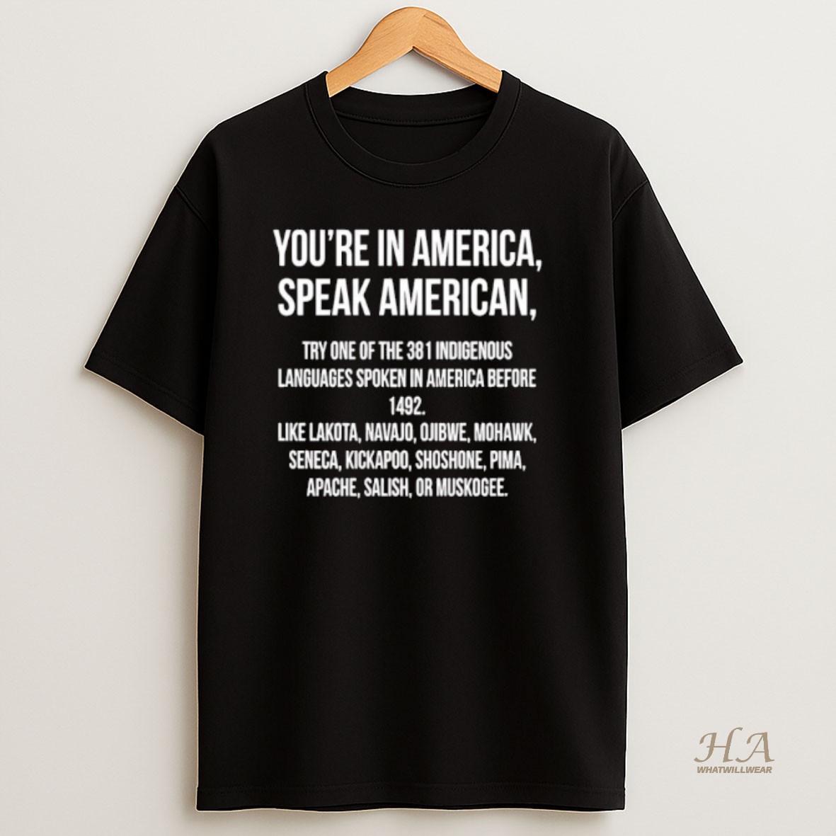Official Youre In America Speak American Try One Of The 381 Indigenous Languages T Shirt