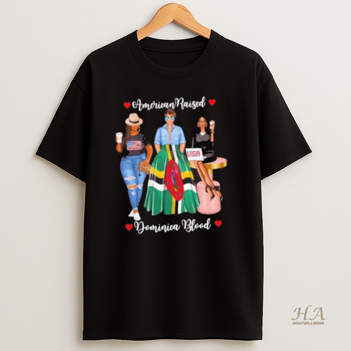 Official Merican Raised Half Dominican Born In Dominica Roots Gift T Shirt