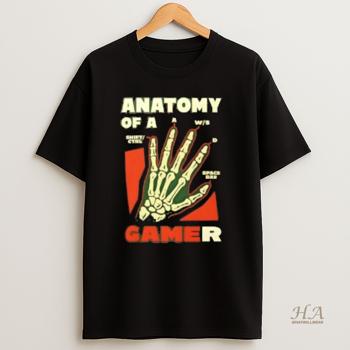 Official Ml3rjv4c Anatomy Of A Gamer Gaming Skeleton Shirt