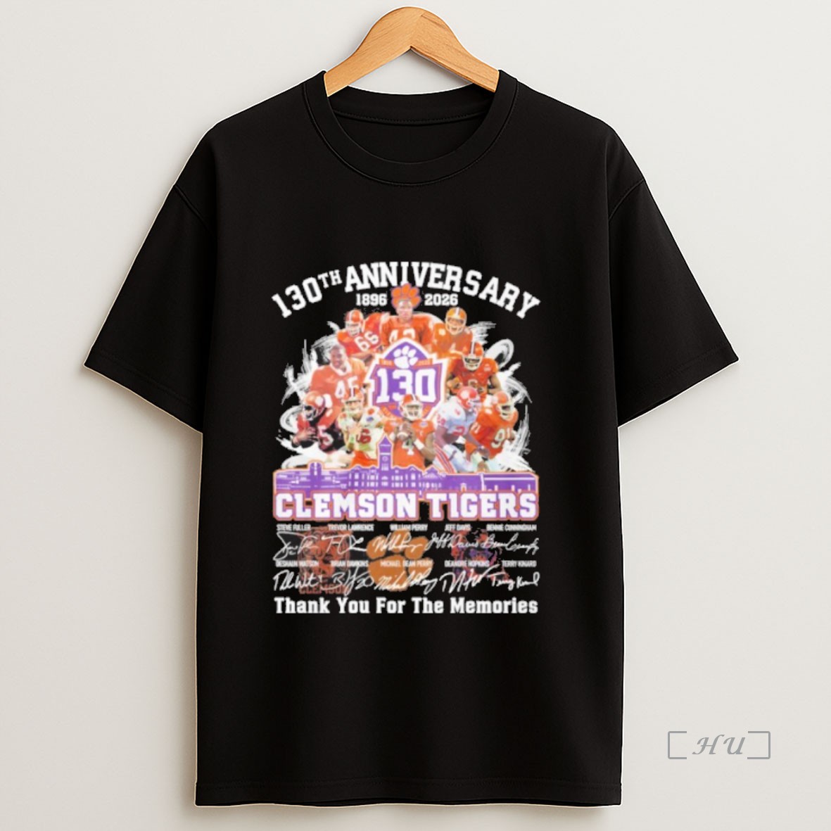 Officials 130th Anniversary 1896 2026 Clemson Tigers Team Signatures Premium Shirt Sweatshirt Tee