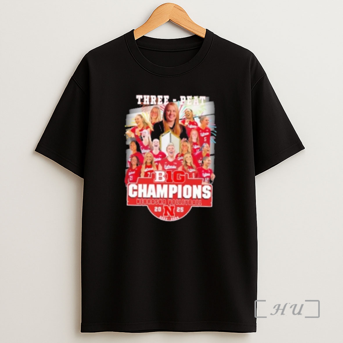 Officials 2025 Big Ten Champions Nebraska Huskers All Players Three Peat Premium Shirt Sweatshirt Tee