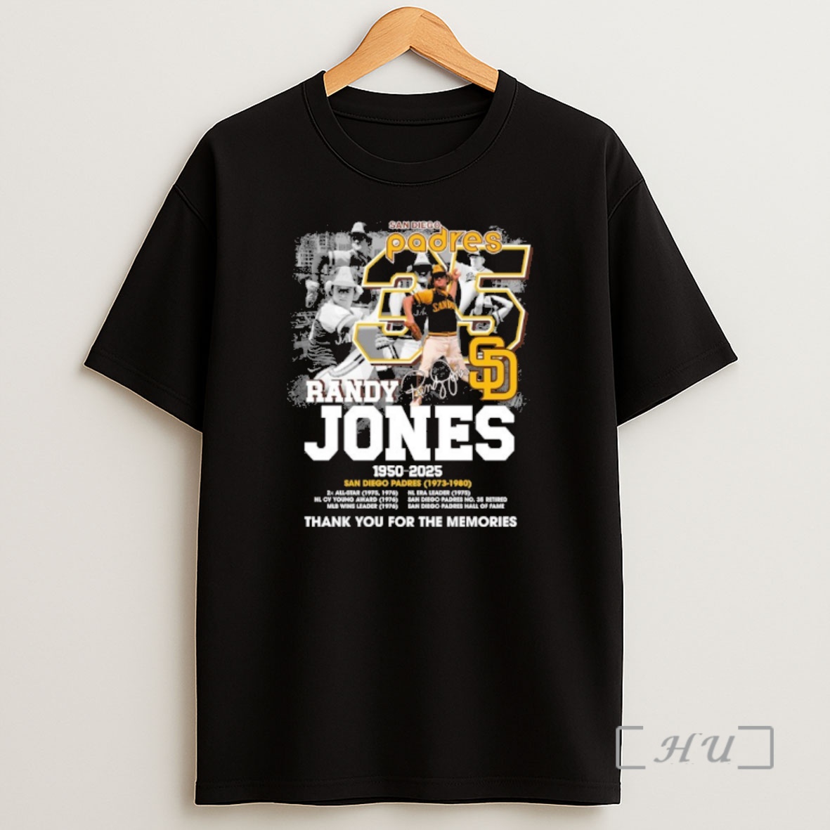 Officials 35 San Diego Padres Randy Jones 1950 2025 Signature Thank You For The Memories Premium Shirt Sweatshirt Tee