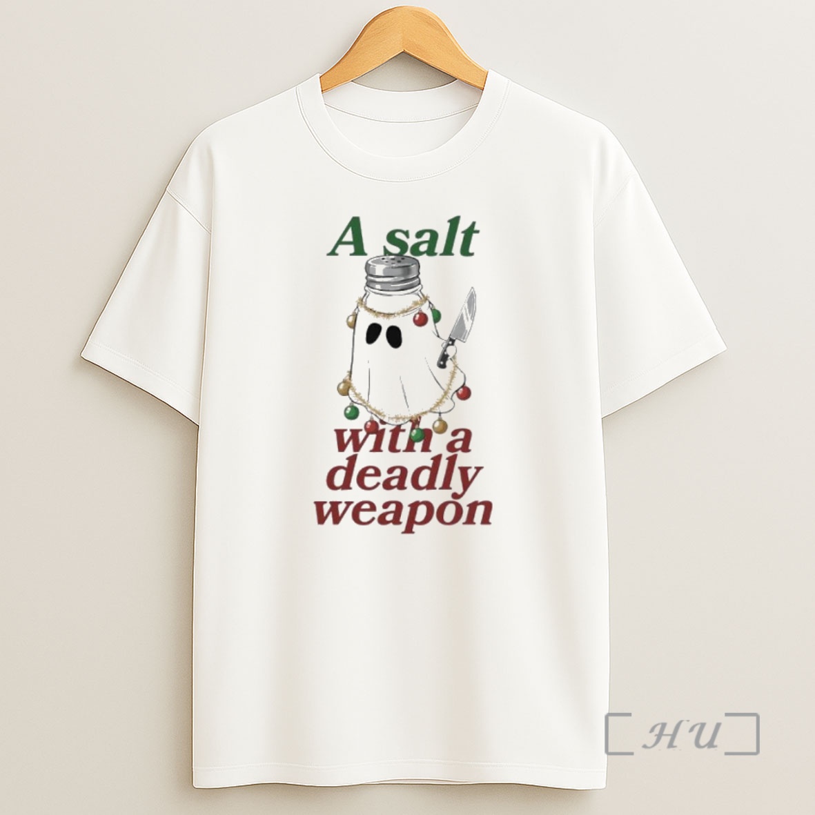 Officials A Salt With A Deadly Weapon Ghost Chrismas Lights Graphic Premium Shirt Sweatshirt Tee