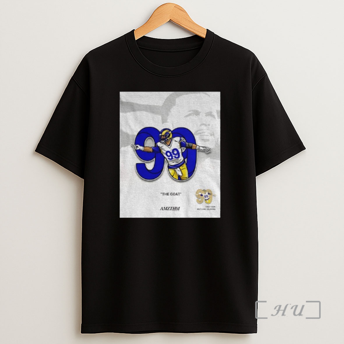 Officials Aaron Donald 99 Cartoon Los Angeles Rams Nfl Football The Goat Game Day 2025 Premium Shirt Sweatshirt Tee