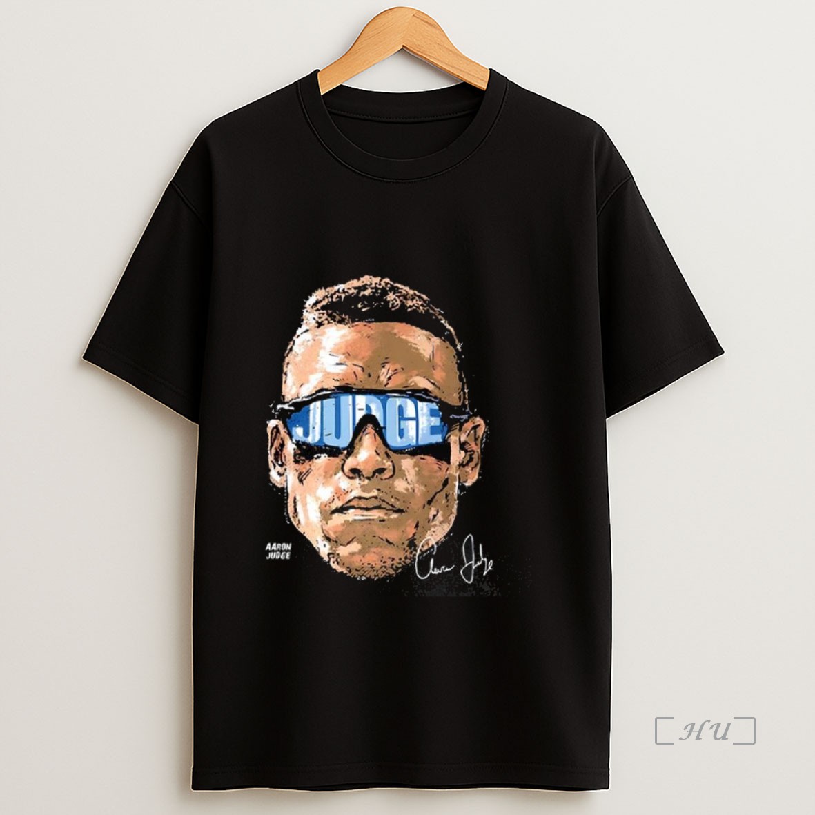Officials Aaron Judge New York Yankees Baseball Big Head Glasses Signature Premium Shirt Sweatshirt Tee
