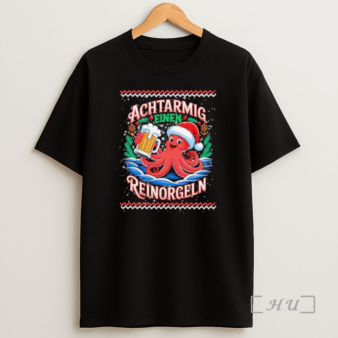 Officials Achtarmig Einen Reinorgeln Octopus Santa Hat Ugly Christmas Premium Shirt Sweatshirt Tee