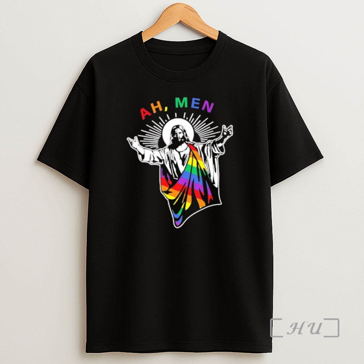Officials Ah Men Rainbow Christian Lgbt Pride Gay Jesus Premium Shirt Sweatshirt Tee