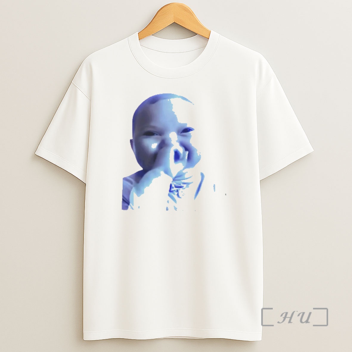 Officials Ai Baby Holding Laugh Meme Viral Trend Premium Shirt Sweatshirt Tee