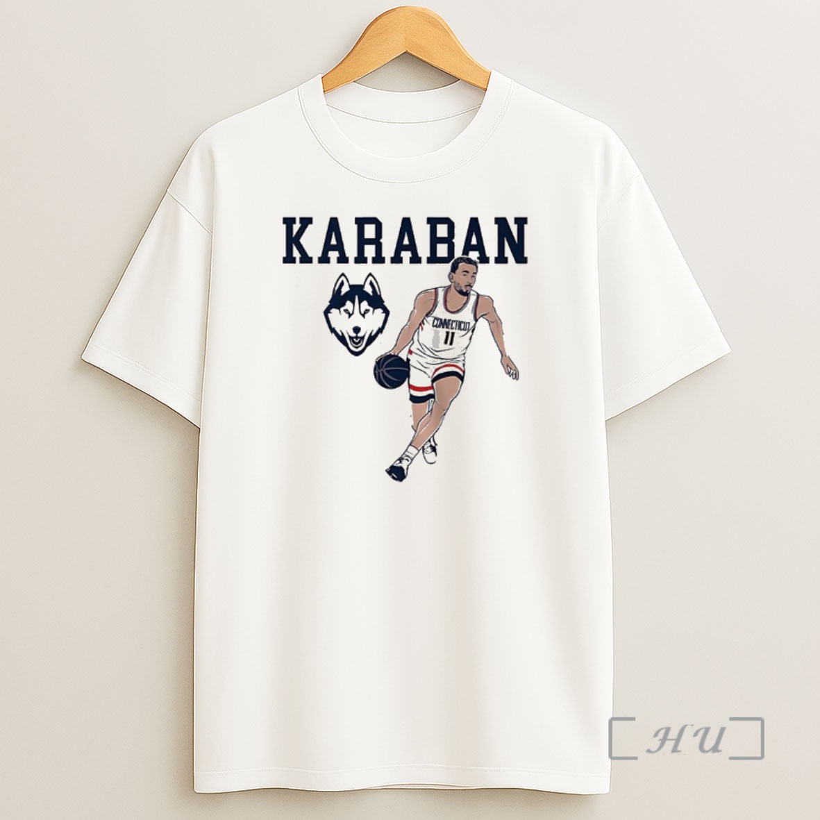 Officials Alex Karaban Uconn Huskies Basketball Name Pose Logo Premium Shirt Sweatshirt Tee