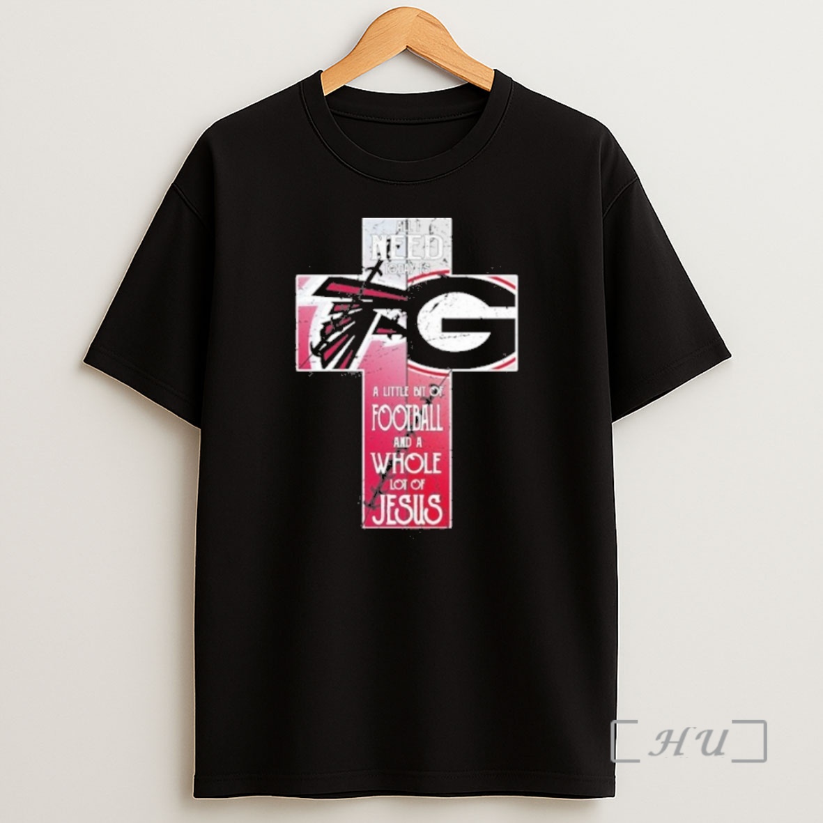 Officials All I Need Today Is A Little Bit Of Falcons And Bulldogs A Whole Lot Of Jesus Premium Shirt Sweatshirt Tee