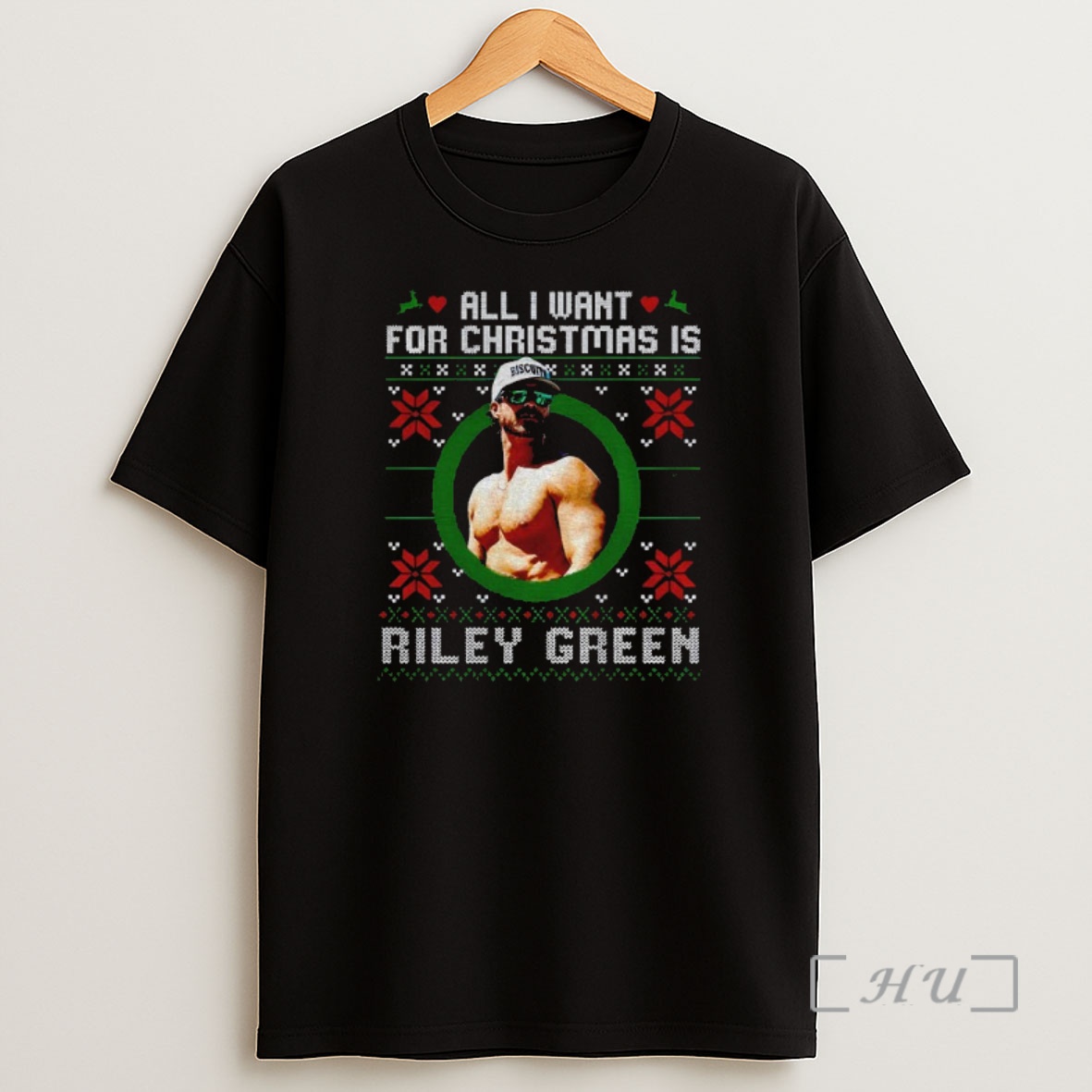 Officials All I Want For Christmas Is Riley Green Ugly Xmas Premium Shirt Sweatshirt Tee