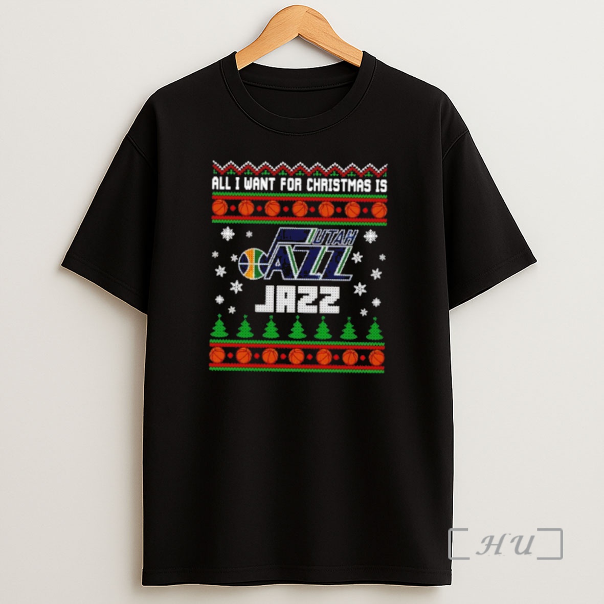 Officials All I Want For Christmas Is Utah Jazz Ugly Christmas Sweat Premium Shirt Sweatshirt Tee