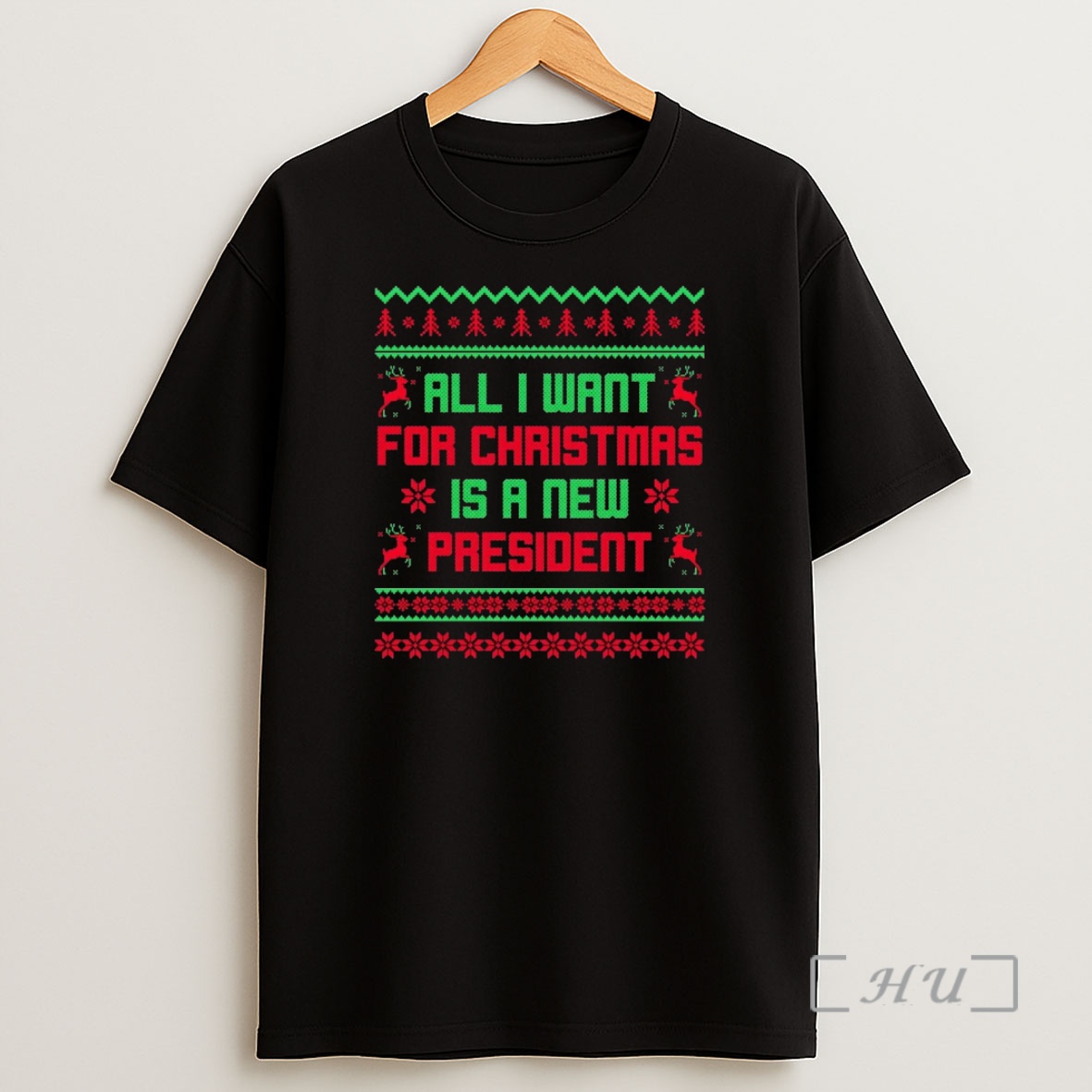 Officials All I Want For Christmas Is A New President Ugly Premium Shirt Sweatshirt Tee