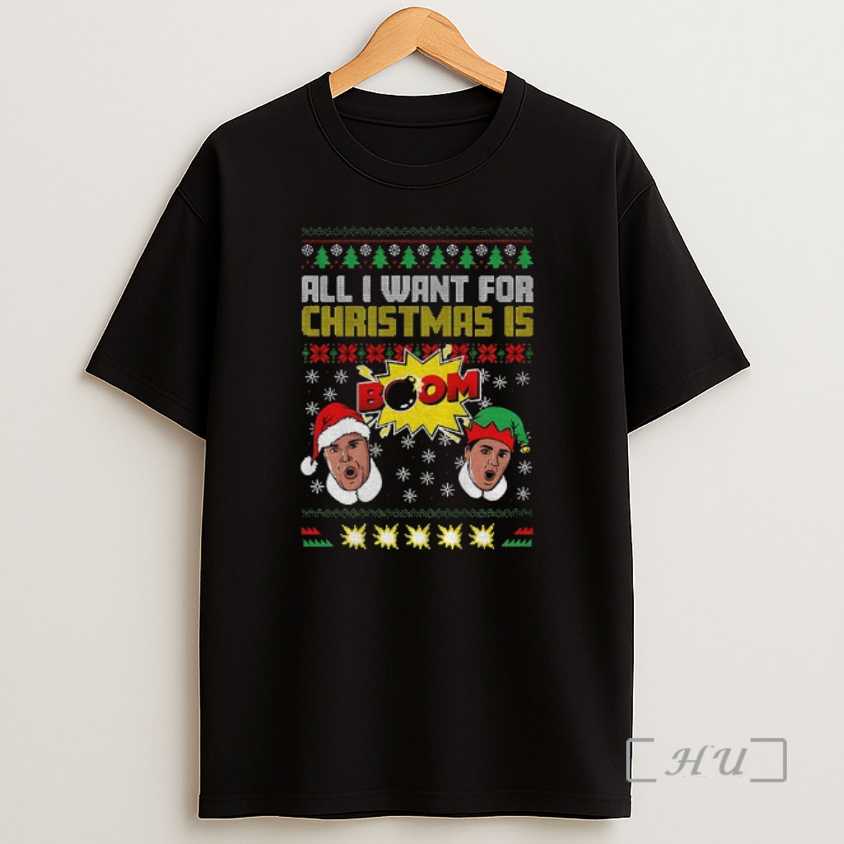 Officials All I Want For Christmas Is Boom Merry Christmas Premium Shirt Sweatshirt Tee
