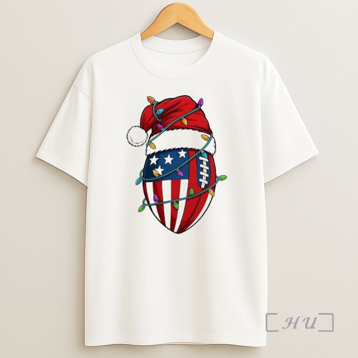 Officials American Flag Football 2025 Christmas Santa Hat Premium Shirt Sweatshirt Tee