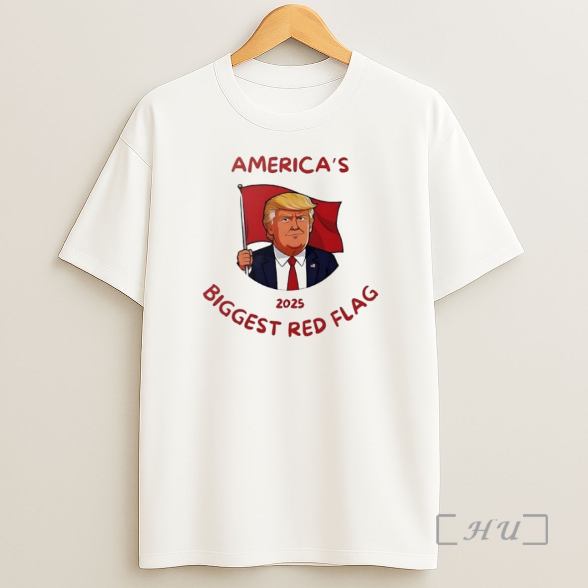 Officials Americas Biggest Red Flag 2025 Anti Trump Ornaments White Premium Shirt Sweatshirt Tee
