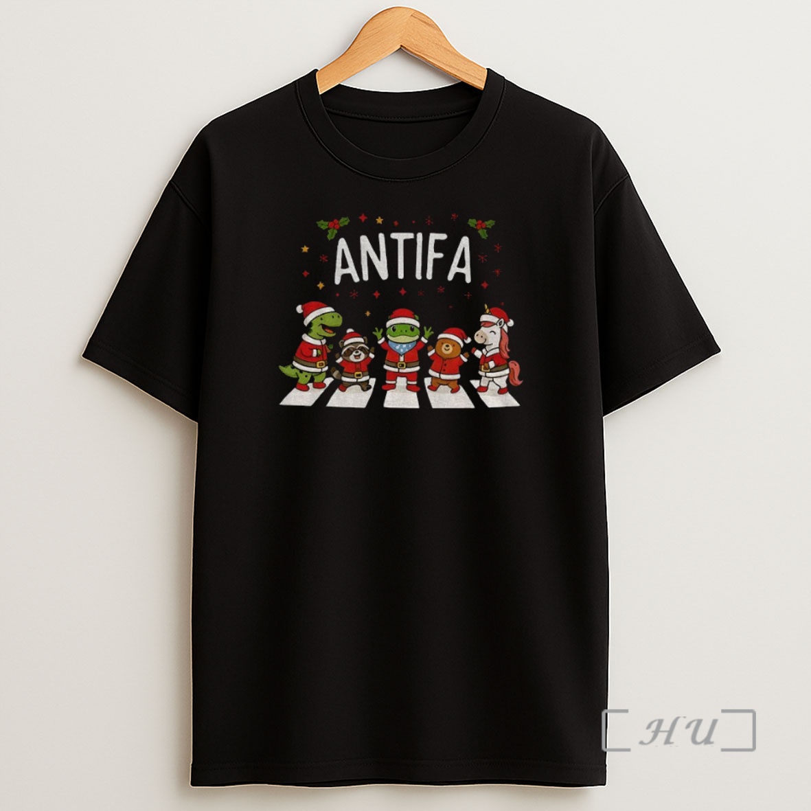 Officials Animal Dancing Abbey Road Antifa Christmas Premium Shirt Sweatshirt Tee