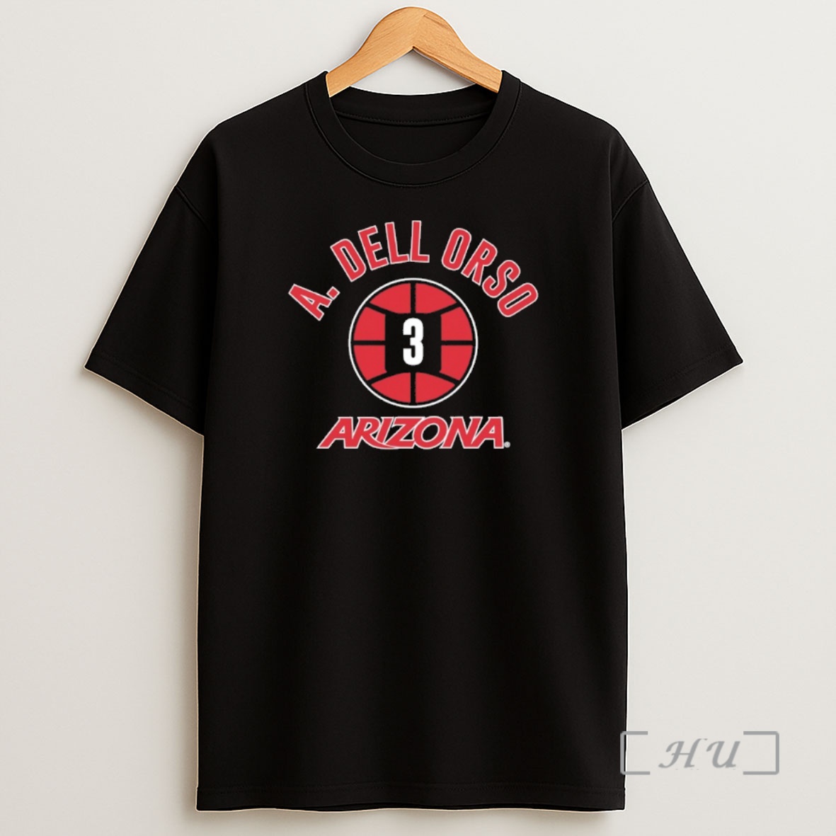 Officials Anthony Dellorso 3 Arizona Wildcats Basketball Name Number Ball Premium Shirt Sweatshirt Tee