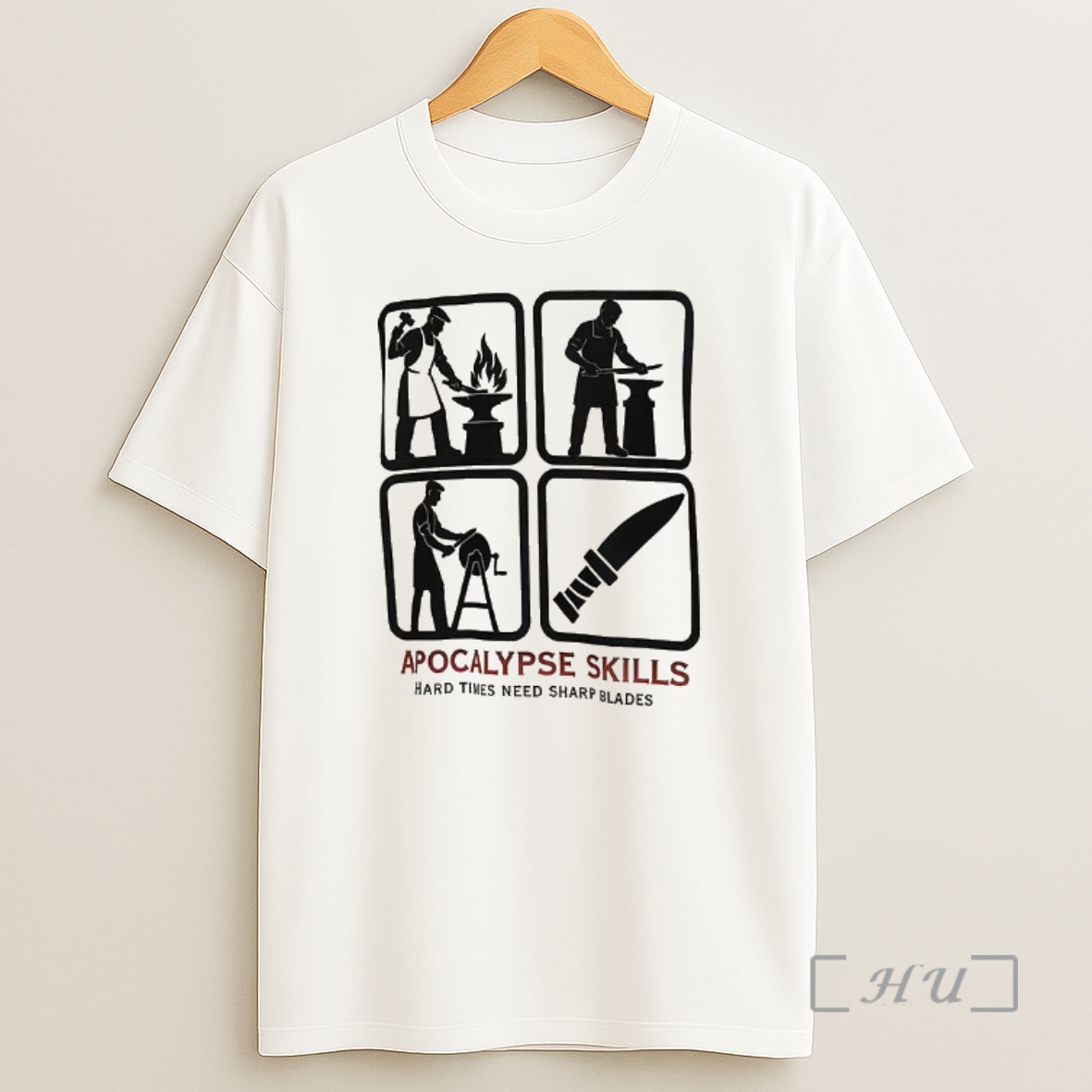 Officials Apocalypse Skills Hard Times Need Sharp Blades Premium Shirt Sweatshirt Tee