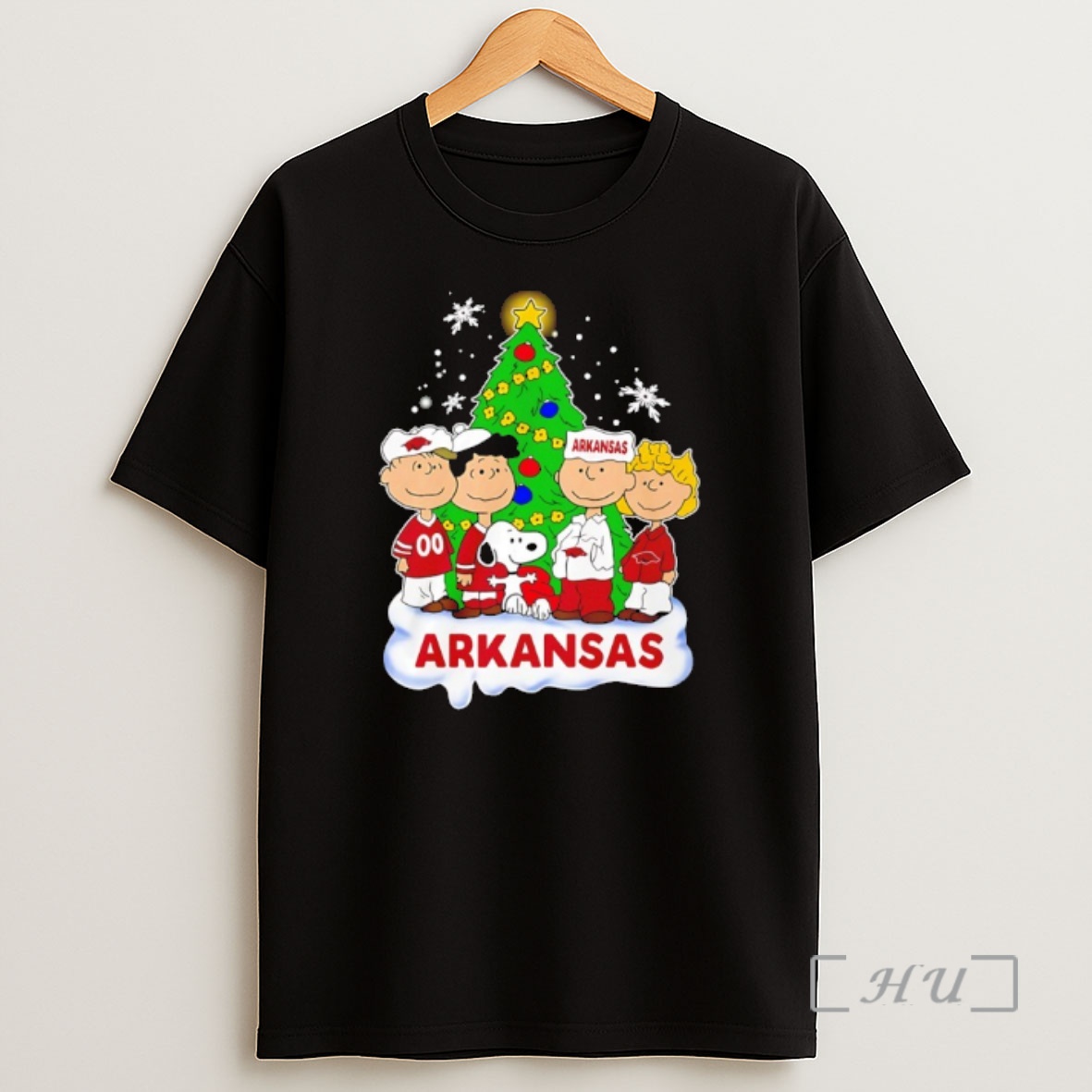 Officials Arkansas Razorbacks Snoopy And The Peanuts Christmas 2025 Premium Shirt Sweatshirt Tee